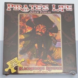 Pirates Life Jigsaw Puzzles Blackbeard's Revenge Don Maitz NEW 18"x24" 550 pce